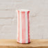 Pink and White Stripe Hand Painted Ceramic Vase Australia