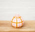 Ceramic Handpainted Round Bud Vase - Pink & Orange Gingham